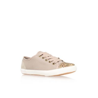 KG Kurt Geiger Nude 'Lucca' flat lace up low top trainer